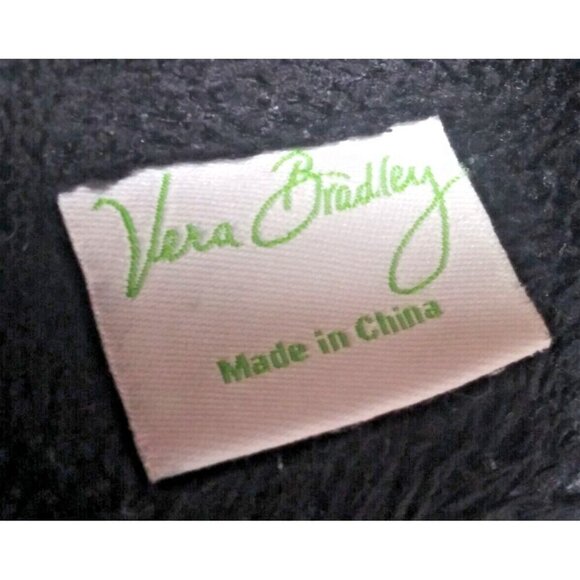 Vera Bradley Plush Blanket Retired Pastel Leaves/geometric 50" X 80" Black pink - Picture 6 of 7